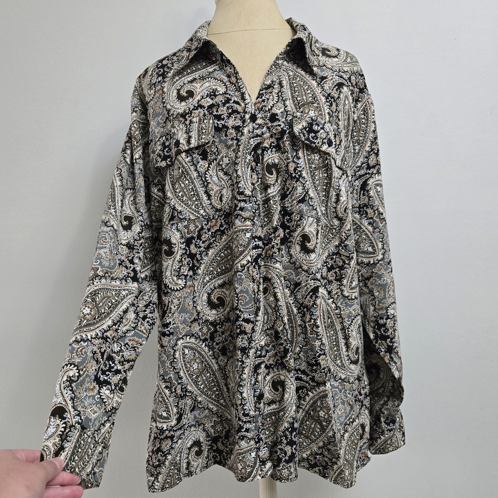 Paisley button down - Picture 3 of 5